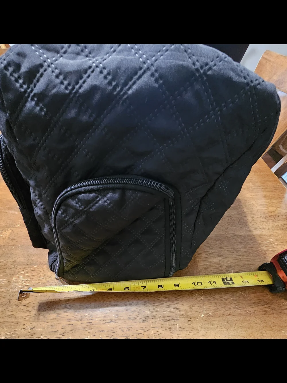 N/A black quilted